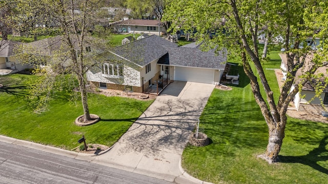 view from above of property