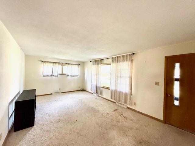 106 Mcphail Ave N, Caledonia, MN 55921 - unfurnished living room featuring carpet flooring and baseboards