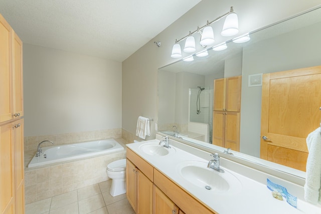 630 Main St N Unit 308, Stillwater, MN 55082 - full bathroom with a sink, a bath, tile patterned floors, and walk in shower
