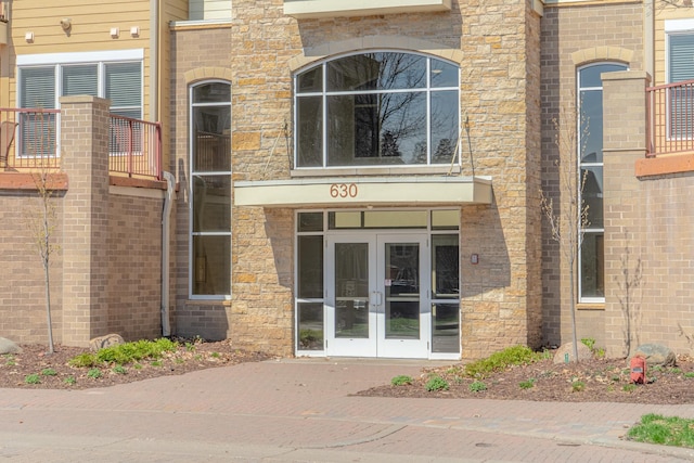 630 Main St N Unit 308, Stillwater, MN 55082 - property entrance with brick siding and french doors