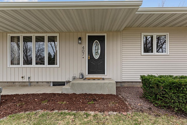 view of doorway to property
