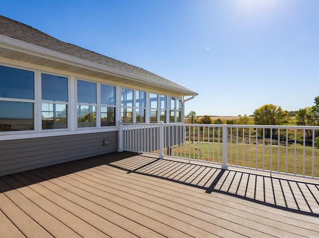 deck featuring a yard