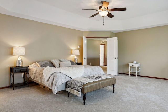 20413 Everton Trl N, Forest Lake, MN 55025 - bedroom with light colored carpet, baseboards, and ceiling fan