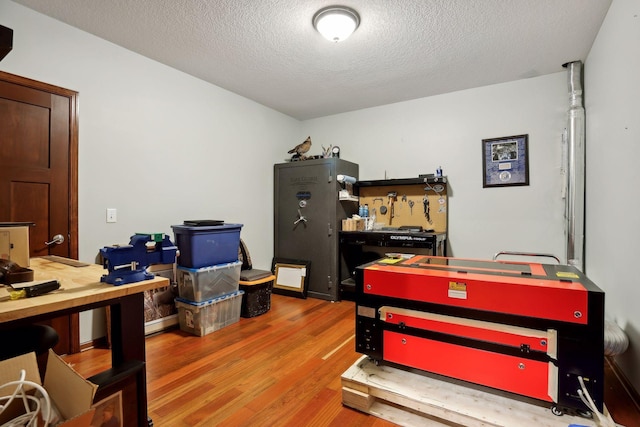 20413 Everton Trl N, Forest Lake, MN 55025 - office area featuring light wood-type flooring and a textured ceiling