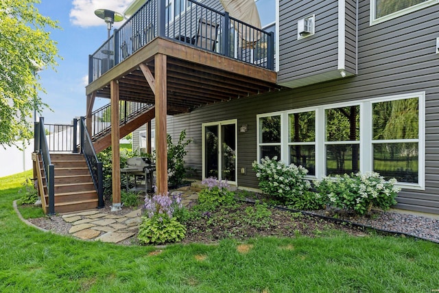 20413 Everton Trl N, Forest Lake, MN 55025 - back of house with a deck and stairway