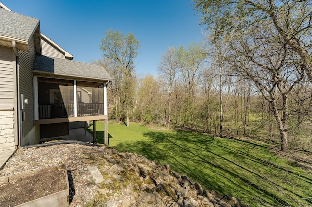 1125 Riverwood Dr SW, Oronoco, MN 55960 - view of grassy yard with a sunroom