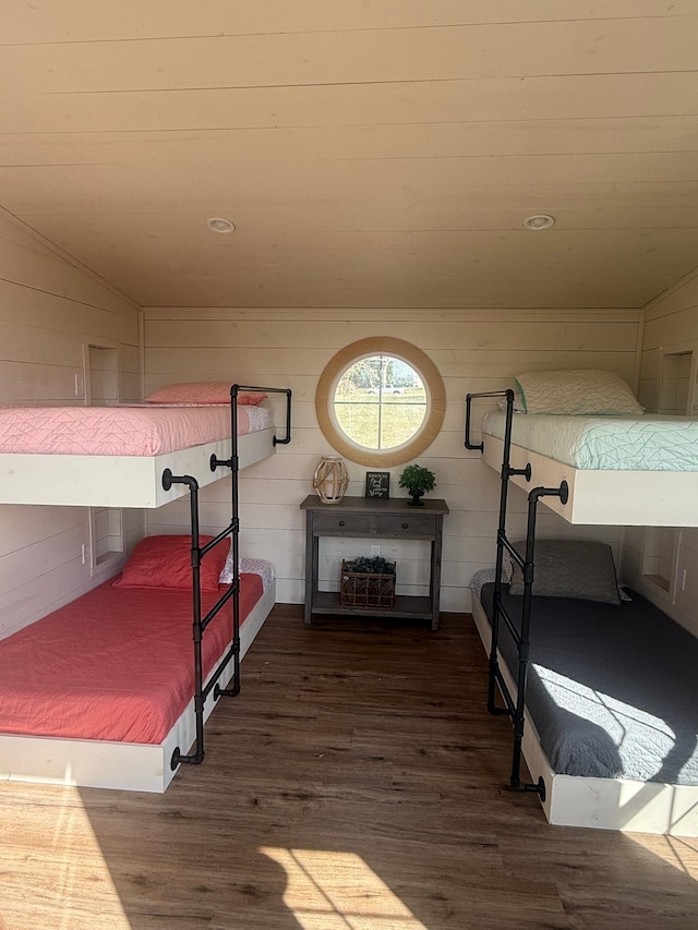 bedroom featuring wood finished floors