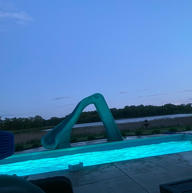 pool featuring a water slide