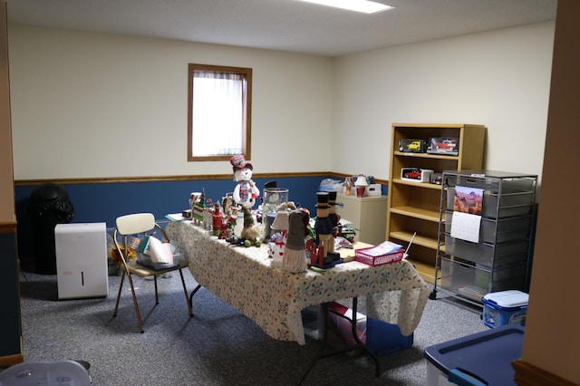 view of carpeted office