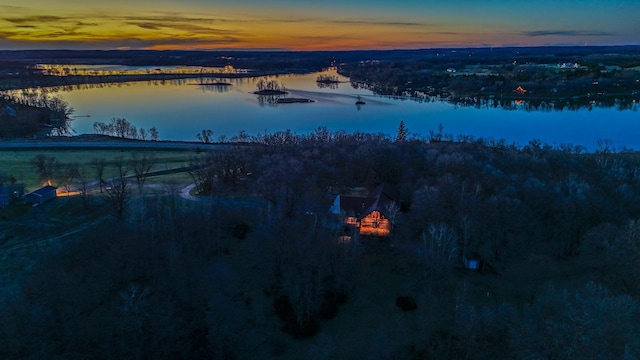 46174 County Highway 35, Vergas, MN 56587 - aerial view at dusk of a water view