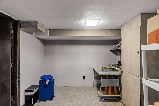 7716 Orchard Ave N, Brooklyn Park, MN 55443 - finished below grade area featuring carpet and a textured ceiling
