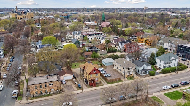 aerial view with a residential view