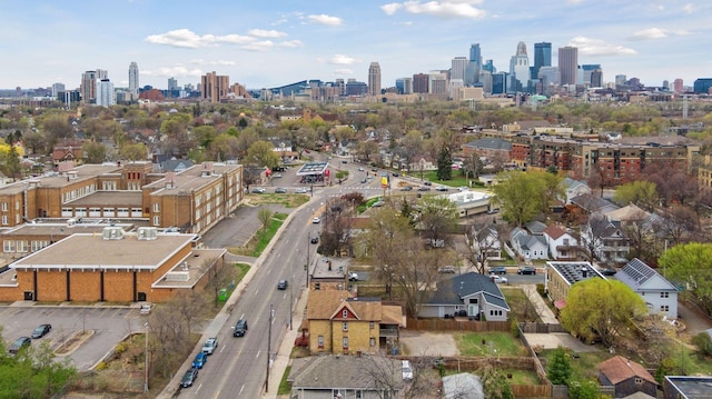 bird's eye view featuring a view of city