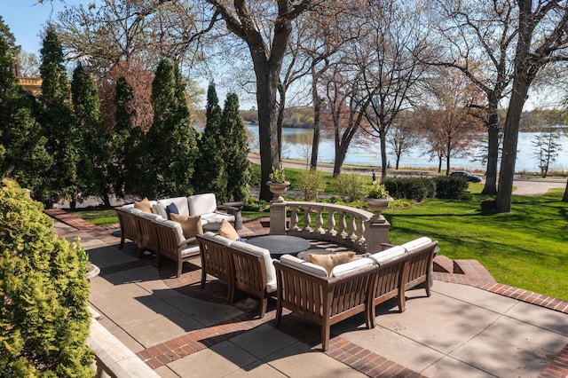 2774 Lake Of The Isles Pkwy, Minneapolis, MN 55416 - view of patio / terrace with an outdoor living space and a water view