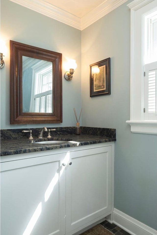 2774 Lake Of The Isles Pkwy, Minneapolis, MN 55416 - bathroom with vanity and ornamental molding