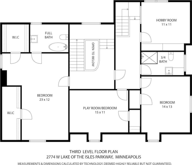 2774 Lake Of The Isles Pkwy, Minneapolis, MN 55416 - view of floor plan / room layout