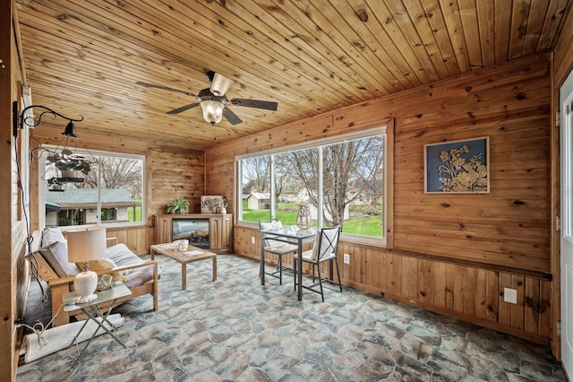 sunroom featuring plenty of natural light