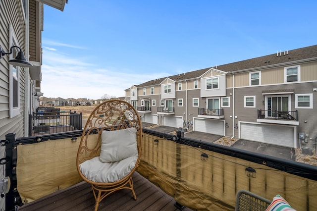 balcony with a residential view