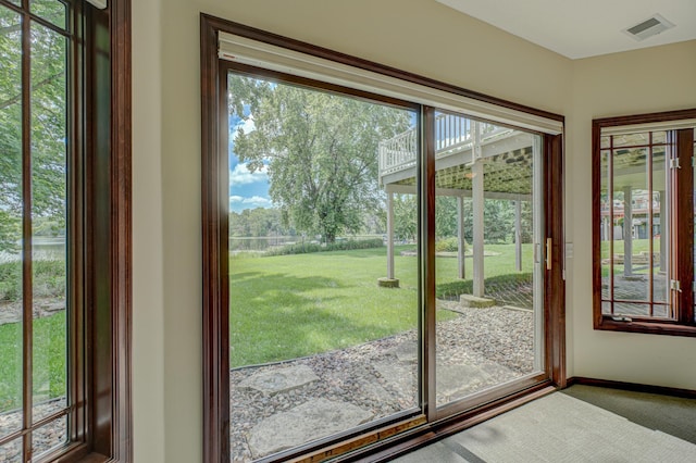 926 Kohlman Ln, Maplewood, MN 55109 - doorway with carpet and plenty of natural light