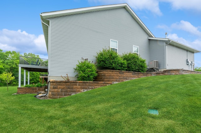 9769 Jeremiah Ct NE, Hanover, MN 55341 - view of side of home with a yard and a deck