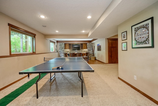17299 66th Pl N, Maple Grove, MN 55311 - playroom featuring light carpet, recessed lighting, and a textured ceiling