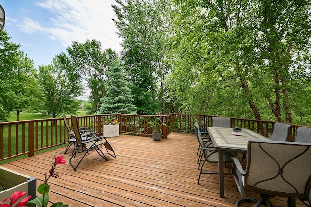 17299 66th Pl N, Maple Grove, MN 55311 - wooden terrace with outdoor dining space