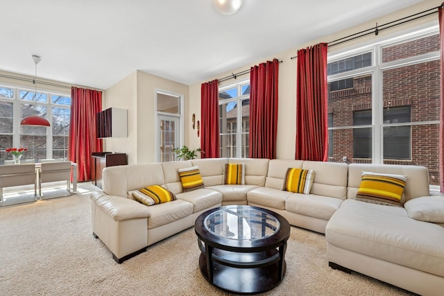 831 River Mews Ct, Minneapolis, MN 55414 - living room featuring plenty of natural light and carpet flooring