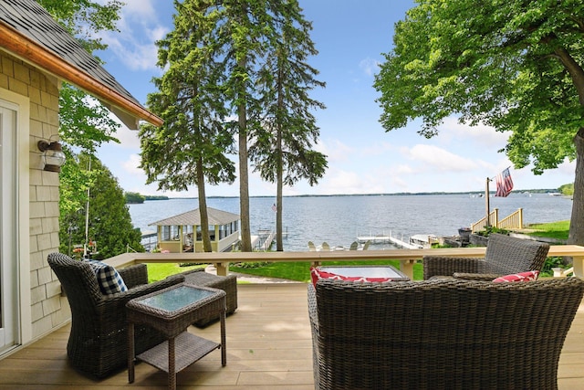 19820 Lakeview Ave, Deephaven, MN 55331 - deck with a water view