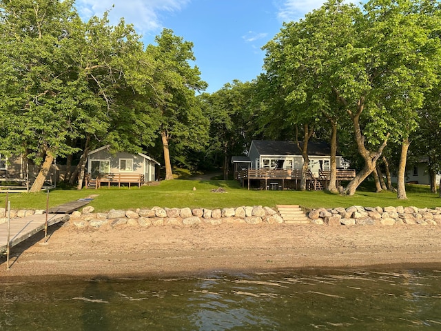 12742 Lake Miltona Dr NE, Miltona, MN 56354 - water view featuring stairway