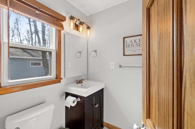 12742 Lake Miltona Dr NE, Miltona, MN 56354 - bathroom featuring toilet and vanity