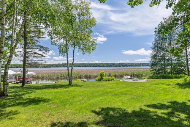 12037 Northgate Ln, Crosslake, MN 56442 - view of grassy yard featuring a water view