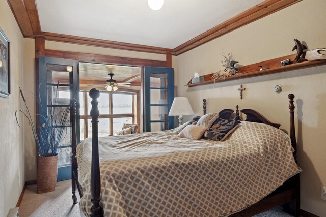 12037 Northgate Ln, Crosslake, MN 56442 - bedroom featuring carpet floors and crown molding