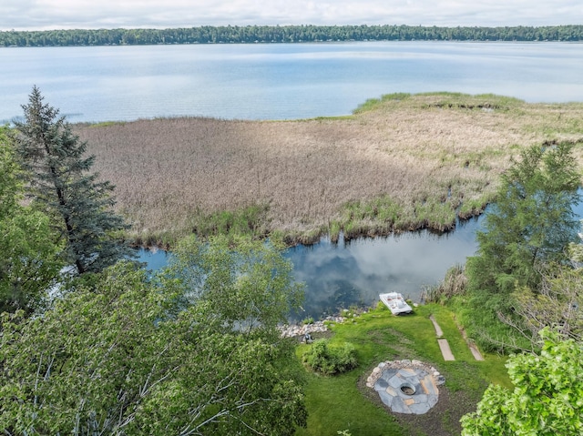 12037 Northgate Ln, Crosslake, MN 56442 - aerial overview of property's location featuring a nearby body of water