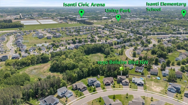 1030 Bellaire Blvd NW, Isanti, MN 55040 - aerial view of residential area