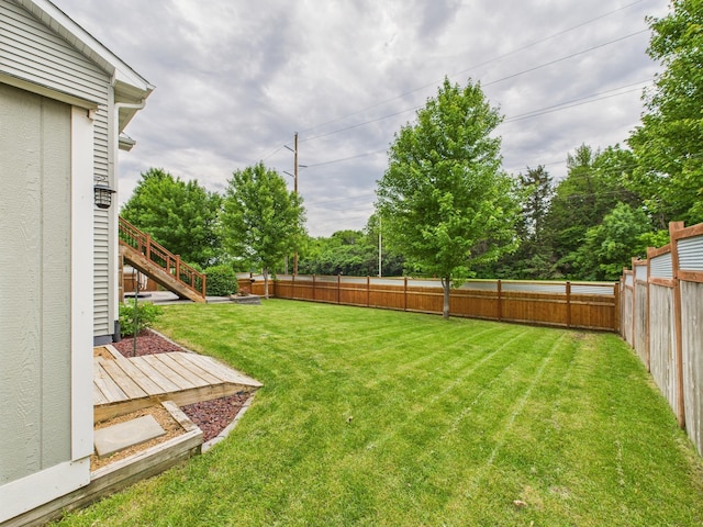 1214 Olivia St SE, New Prague, MN 56071 - view of yard with a wooden deck