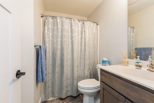 413 Fawn Run, Kenyon, MN 55946 - full bath featuring toilet, vanity, and curtained shower