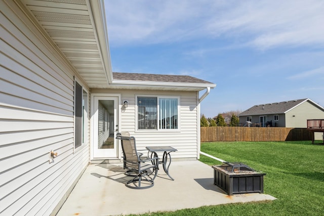 413 Fawn Run, Kenyon, MN 55946 - view of patio with an outdoor fire pit