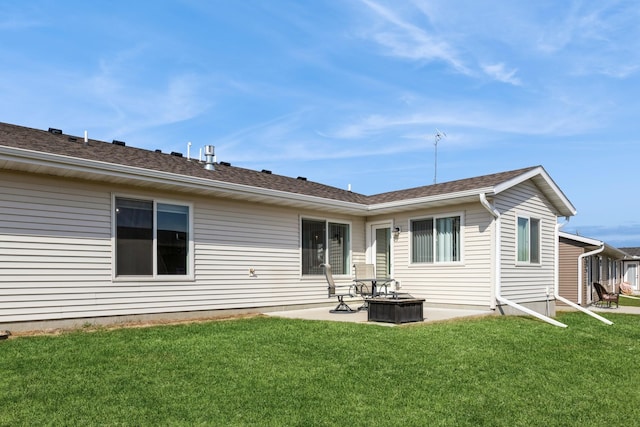 413 Fawn Run, Kenyon, MN 55946 - rear view of house with a yard and a patio