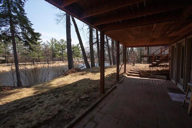 607 Cross Ave S, Amery, WI 54001 - view of patio featuring stairs
