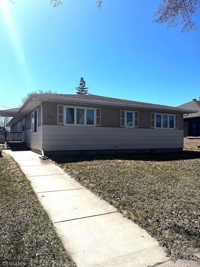 view of front of home featuring board and batten siding