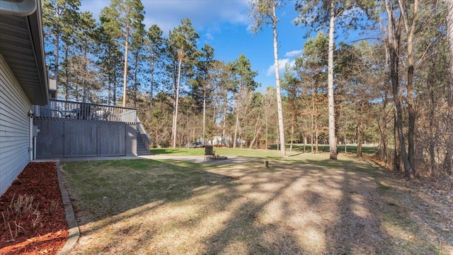 9112 Indigo Rd NW, Watab Twp, MN 56367 - view of yard featuring stairway and a deck