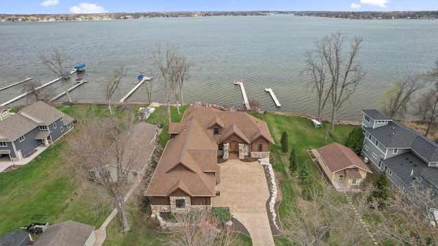 623 Shore Dr, Forest Lake, MN 55025 - aerial view with a water view