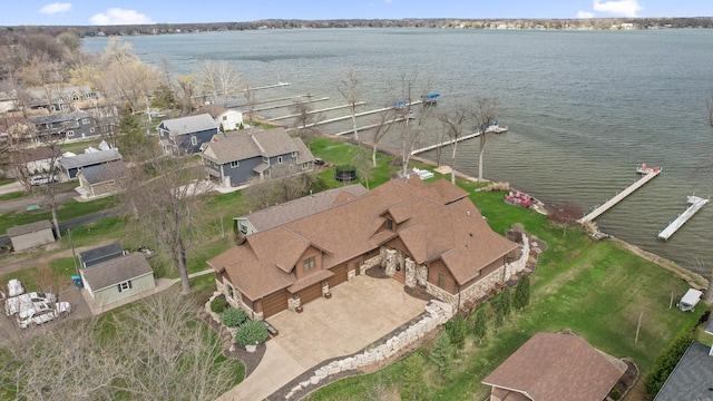 623 Shore Dr, Forest Lake, MN 55025 - bird's eye view with a water view