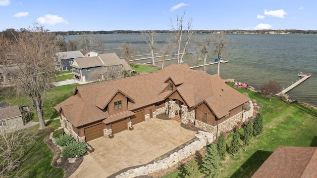 623 Shore Dr, Forest Lake, MN 55025 - bird's eye view featuring a water view