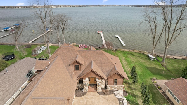623 Shore Dr, Forest Lake, MN 55025 - drone / aerial view featuring a water view