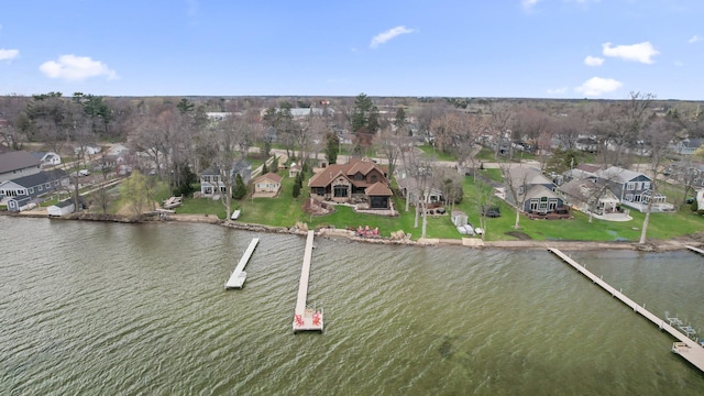 623 Shore Dr, Forest Lake, MN 55025 - birds eye view of property featuring a water view and a residential view