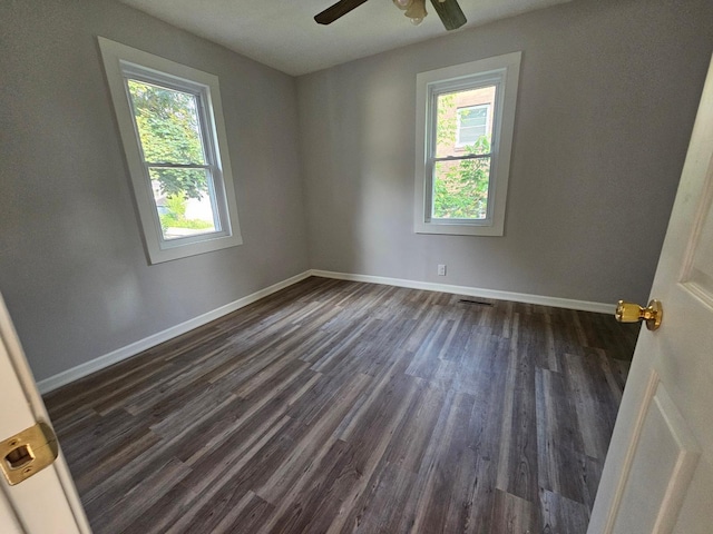 4517 4th Ave S, Minneapolis, MN 55419 - empty room featuring dark wood-style floors and a ceiling fan
