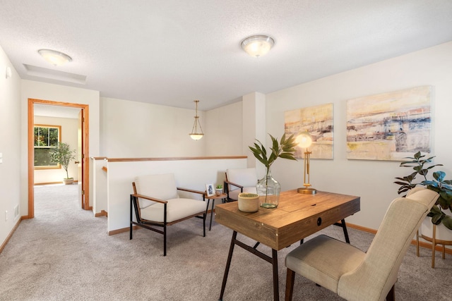 12172 Waconia St NE Unit C, Blaine, MN 55449 - office area with light colored carpet, baseboards, and a textured ceiling