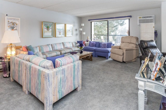 10411 Cedar Lake Rd Unit 301, Minnetonka, MN 55305 - living area with an AC wall unit and light colored carpet