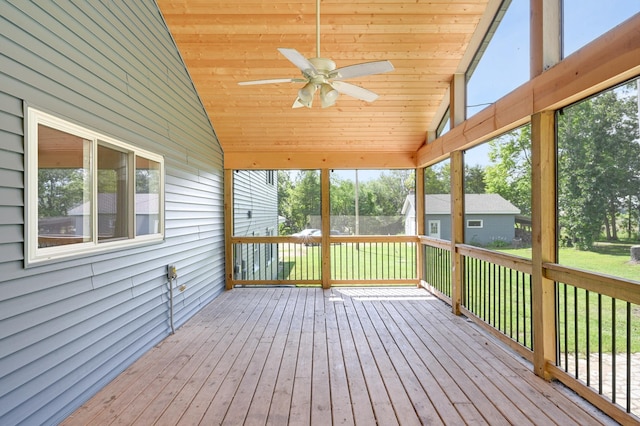 24182 184th St NW, Orrock Twp, MN 55309 - wooden terrace with a ceiling fan